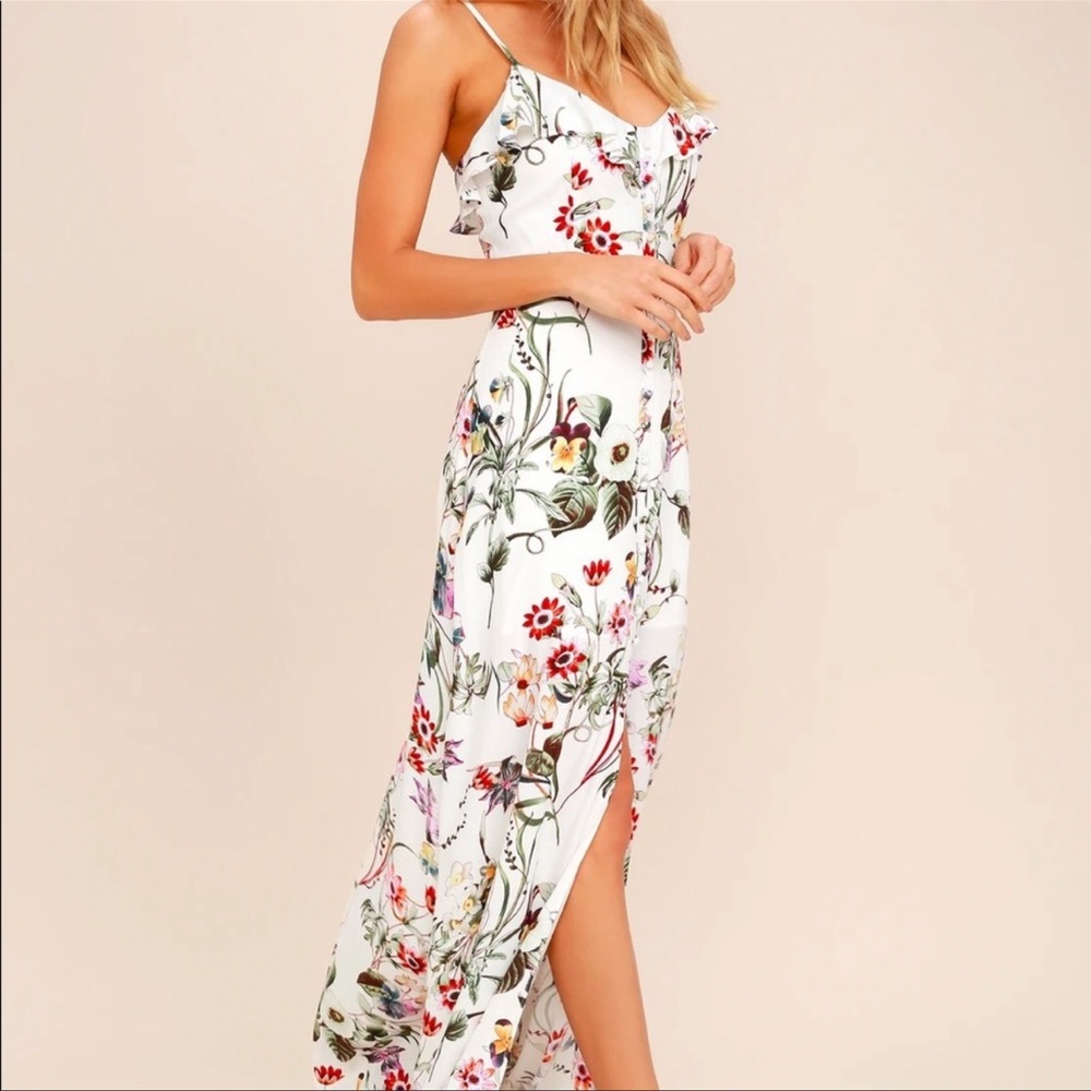Bloom On ivory floral print dress